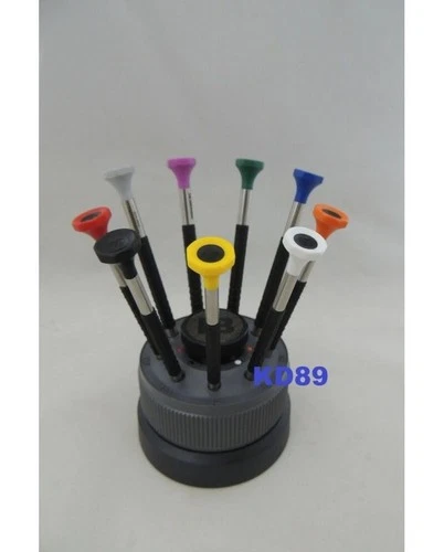 BERGEON 6899-S09 Rotating Base With 9 Watch Screwdrivers Repair Kit