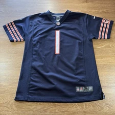 Nike NFL Chicago Bears Justin Fields #1 Jersey Youth XL On Field Navy 2022