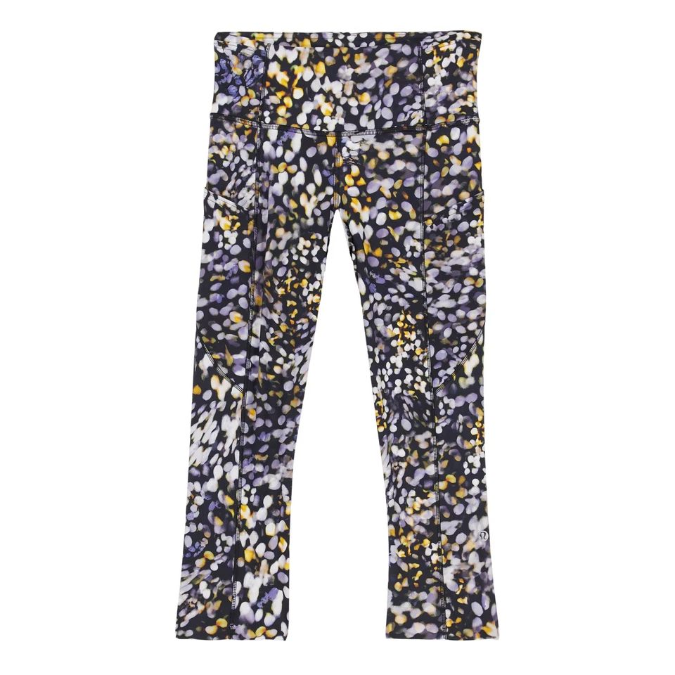 Crop de tiro alto rápido y gratuito Lululemon talla 4 Metropolis Glow Multi