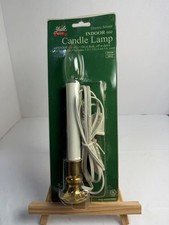 NOS Yule Rite Electric Sensor Indoor Candle Lamp 10” Brass Base
