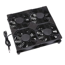 4x120mm 240mm USB Cooling Fan - Ultra-Quiet 152CFM 5V Powered for Router Com...