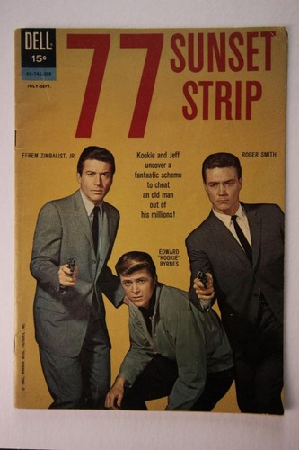 77 SUNSET STRIP High Grade 1962 COMIC ~ ZIMBALIST JR ~ ROGER SMITH ~ BYRNES (FN -)