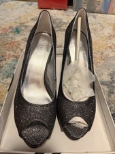 Nine West Camya Black Silver Sparkling Heels - Women’s Size 11M