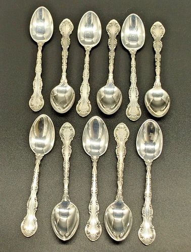 11 Gorham Sterling Silver Demitasse Spoons - Strasbourg Pattern - 4" - 131g