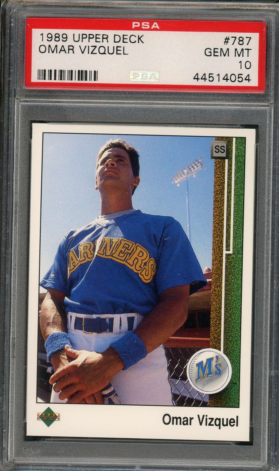 1989 Upper Deck #787 Omar Vizquel Seattle Mariners PSA 10