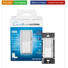 Diva Smart Dimmer Switch ELV+ for Caseta Lighting, 250-Watt LED, Neutral Requ...