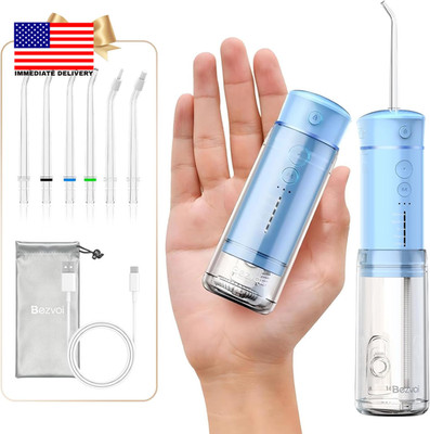 Mini Portable Water Flosser for Travel, 5 Modes Dental Floss, 6 Tips      
