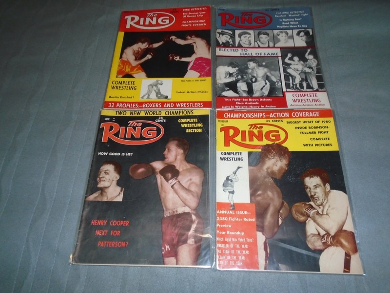4 issues The Ring magazine 1961 Fullmer Cooper wrestling Hall of Fame 