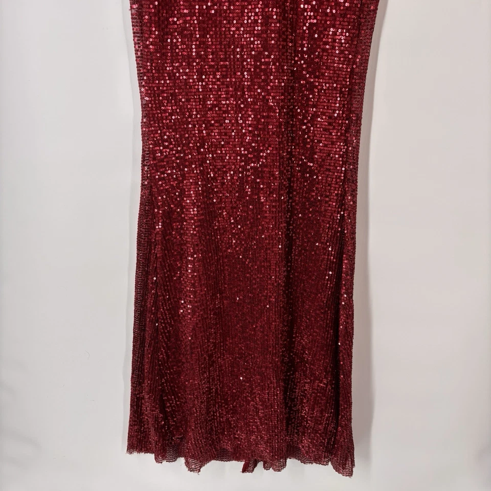 Maxi Vestido Luxxel Talla M Lentejuelas Sirena Sin Tirantes Sexy Vacaciones Año Nuevo Baile de graduación Vampiro Foto 4 de 4