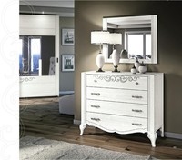 Luxus Set 2Tlg. Kommode Spiegel Gruppe Holz Konsole Kommoden Schrank Modern Neu