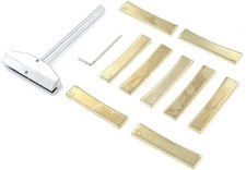9pcs Brass Guitar Frets Radius Press Caul Fingerboard Fret Inserts Pressing T...