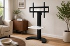 ECOTINY TV Floor Stand White Cable Management for TVs Up to 65 in HW273 — photo 2