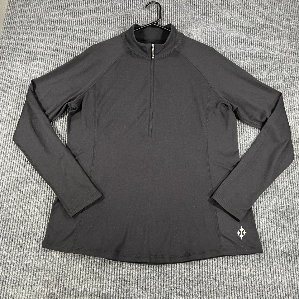 Camisa Pullover Jofit Mujer XL Extra Grande Negra Manga Larga Golf Activo Exterior Foto 3 de 4