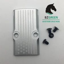 RMR Cover Plate For Glock17/19/26 Cut Slide Aluminum Flag Star Silver