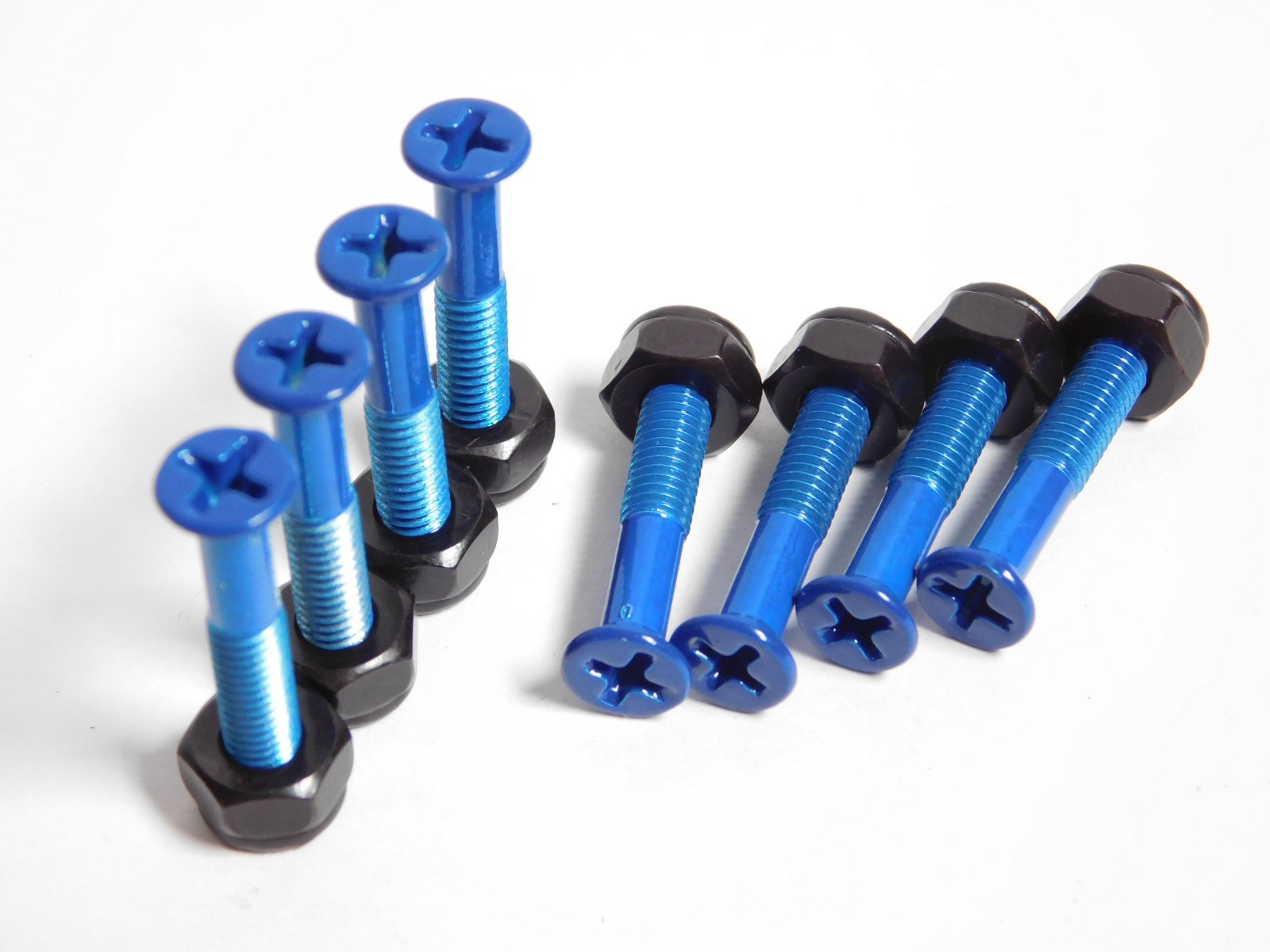 5 Sets Cal 7 Skateboard 1" Bolts Phillips Hardware - Blue