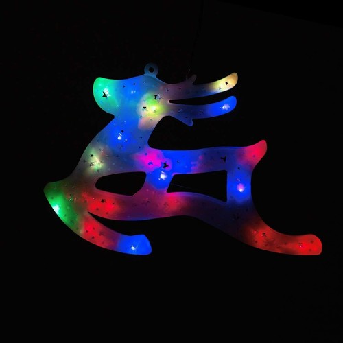 Christmas Window Silhouette LED Reindeer Light Decoration Multi Coloured 81890 - Picture 5 of 7