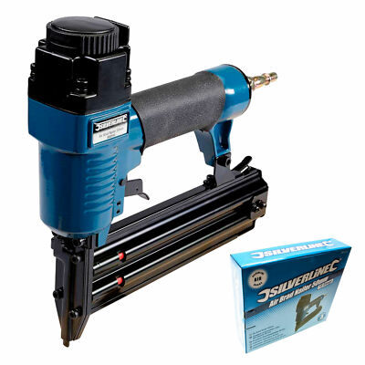 HEAVY DUTY SILVERLINE 868544 50 MM LUFTBRAD NAGLER 18 STÄRKE NAGELPISTOLE 10-50 MM