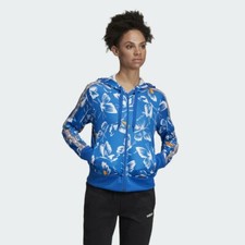 adidas Women's FARM Rio Track Jacket Blue Size Small