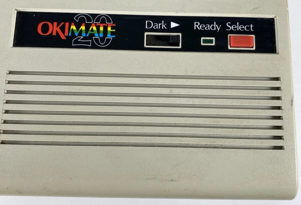 VTG Okidata Okimate 20 EN3211 Printer. Sold As IS for Parts or Repair Powers On - Image 2 of 4