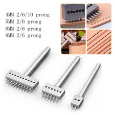 1PC Row Punch Stitching Cutter Leather Craft Tool 1.0mm Round Hole 4.0-8.0mm