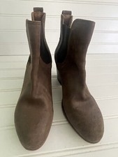 Rag Bone Womens Brown Suede All Leather Block Heel Booties 36 1/2 Size 6 US