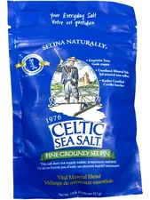 Fine Ground Celtic Sea Salt ¼ lb Resealable-Bag - USA