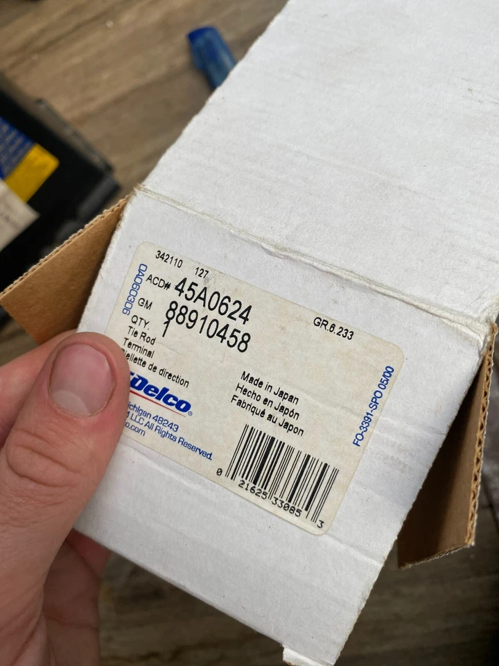 (1) ¿Un OEM GM ACDelco 1989-1998? Extremo interior de varilla de amarre Chevrolet Chevy Tracker Foto 2 de 4