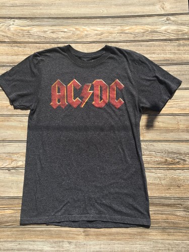 Ac/dc charcoal graphic t-shirt - Gem