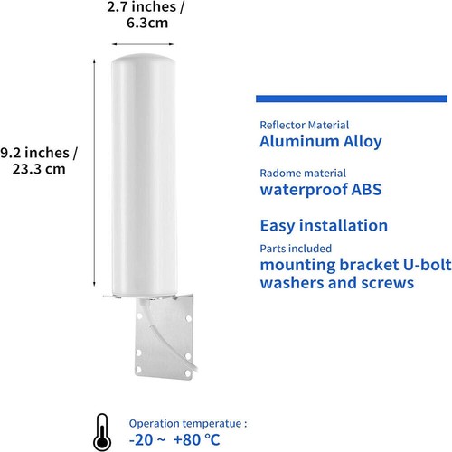 4G LTE Antenne Externe Omnidirektional TS9/SMA/CRC9 Router Verstärkung Halter - Afbeelding 12 van 12