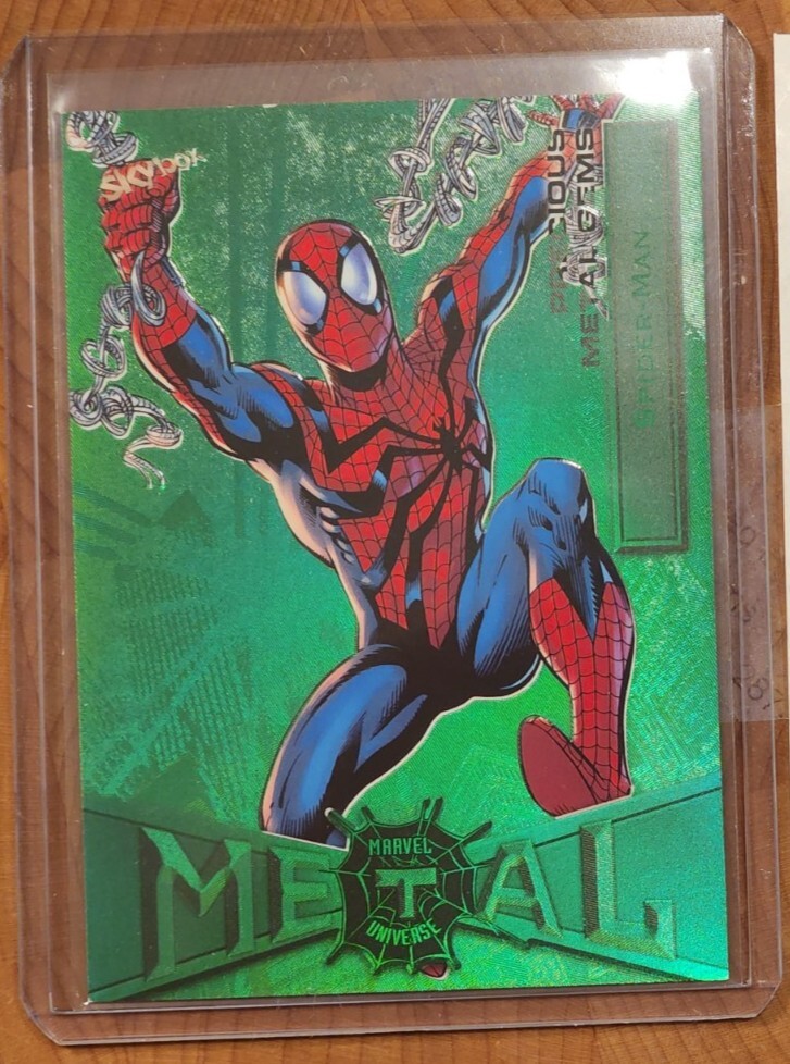 2022 Upper Deck Marvel Metal Universe Spider-Man PMG Green Spider-Man 64 03/10