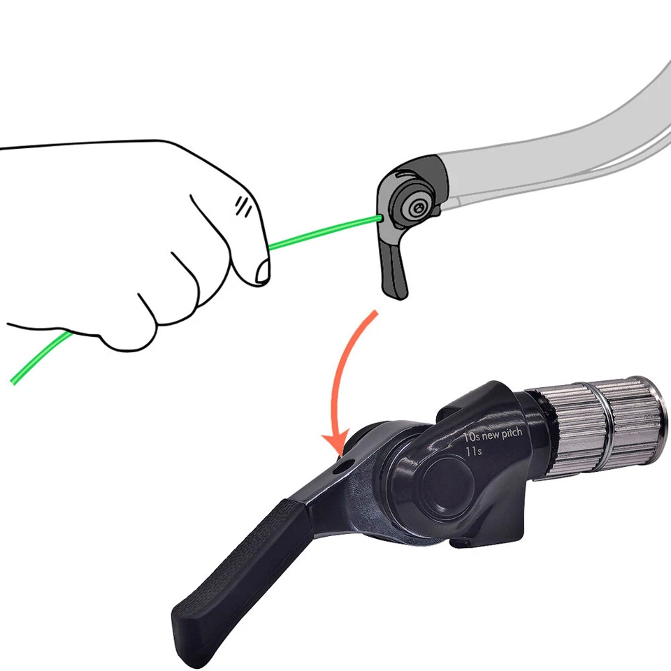 Un par de palanca de cambios microSHIFT TT Bar End bicicleta de carretera 9/10/11 velocidad cambio Foto 4 de 4