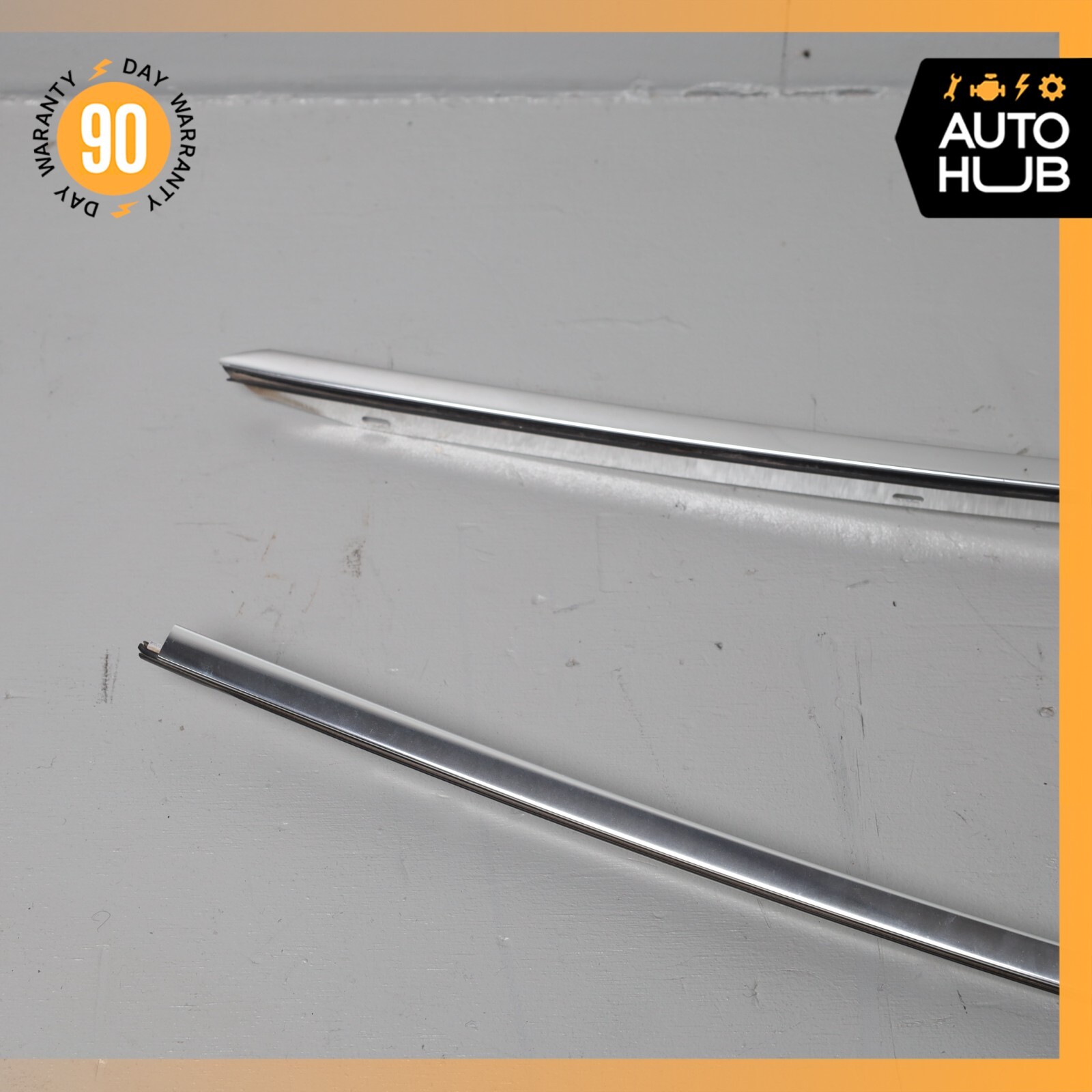 08-19 Maserati GranTurismo S M145 Exterior Door Upper Molding Trim Set of 2 OEM