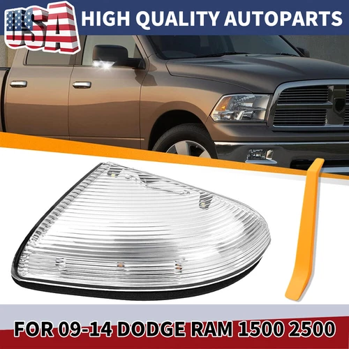 Front Mirror Turn Signal Puddle Right Lamp For 09-18 Dodge Ram 1500 & 10-18 2500