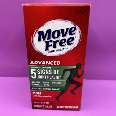 Move Free Joint Health, Advanced Plus MSM with Glucosamine, 120 Coated Tablets
