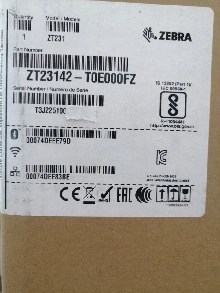 Zebra ZT231 203 dpi stampante TT 4" USB Seriale Ethernet 10/100-ZT23142-T0E000FZ - Immagine 3 di 3