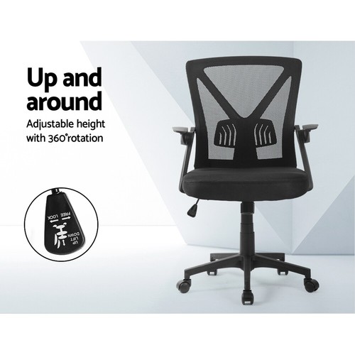 Artiss Office Chair Mesh Computer Chairs Study Work Gaming Desk Chairs Black - Picture 9 of 38