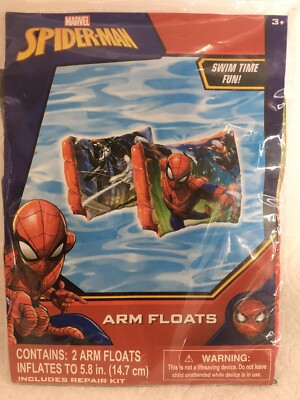 Spider-Man 5.8'' inch Inflatable Arm Floats + Repair Kit for ages 3+ New Sealed