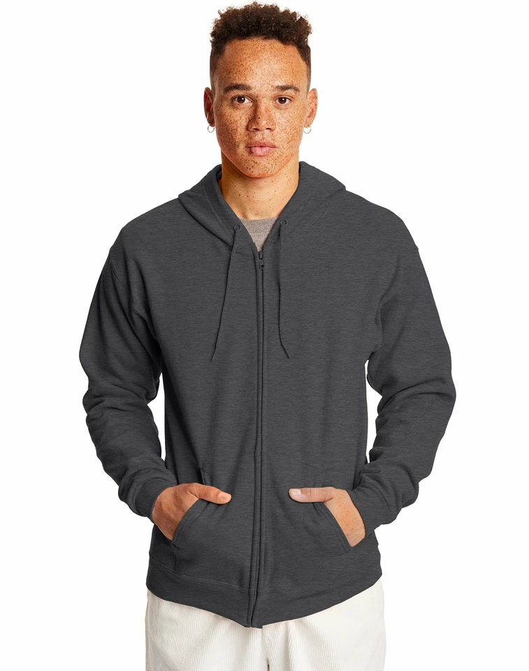 Hanes EcoSmart Unisex Full-Zip Fleece Hoodie