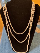 Vintage 74  Freshwater Pearl Single Strand Necklace w/150 Pearls 85 Grams