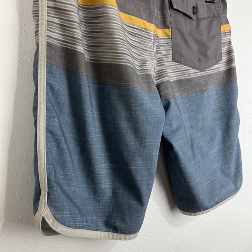Hang Ten Board Shorts Youth Extra Large Grey Blue Surf Swim Beach Activewear - Picture 9 of 12