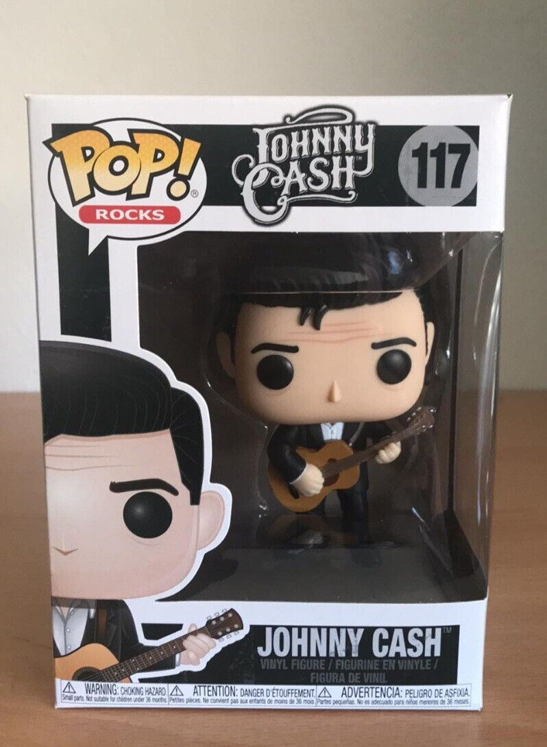 Johnny Cash #117 Vinyl Funko Pop Figure + Protector * New *
