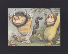 8X10" Matted Print Art Picture: Where the Wild Things Are, Maurice Sendak