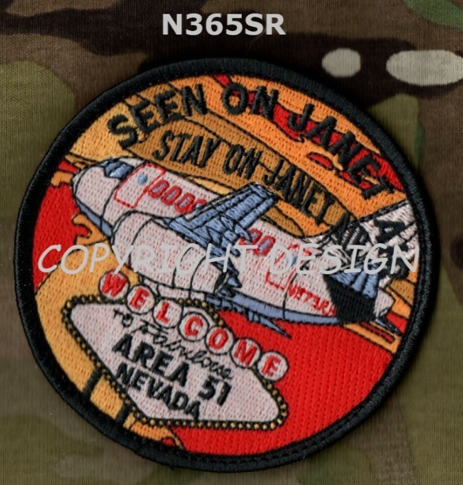 米軍放出品　USAF 28th Air Division 第28航空師団 看板 AREA 51 BOEING 737-600 N288DP vêlkrö PATCH: SEEN ON JANET AIR