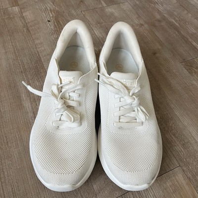 Kizik Athens White Creme Beige HandsFree Sneakers Lace Up 