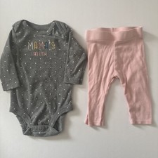 Lot of 2 Baby Girls Size 0-3 Months Carter's Wonder Nation Pink Bundle Infant