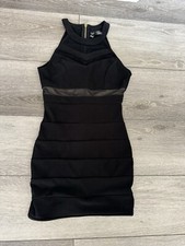 Windsor Black Sleeveless Mini Dress Cocktail Party Holiday Size  S Bodycon