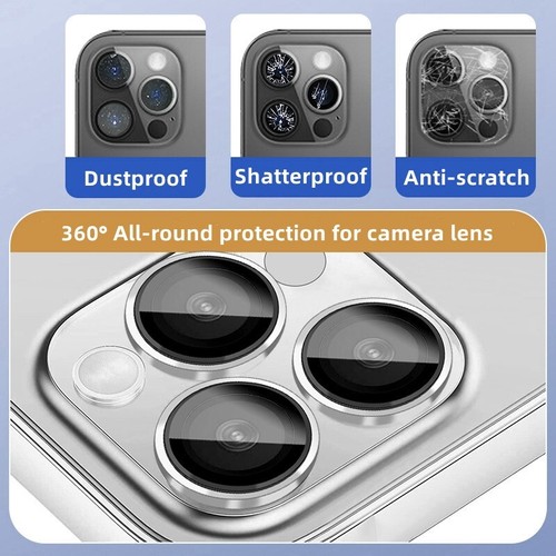 Ring Metall Kamera Linse Schutz Hartglas für iPhone 16 Pro Max 15 14 13 - Bild 3 von 24