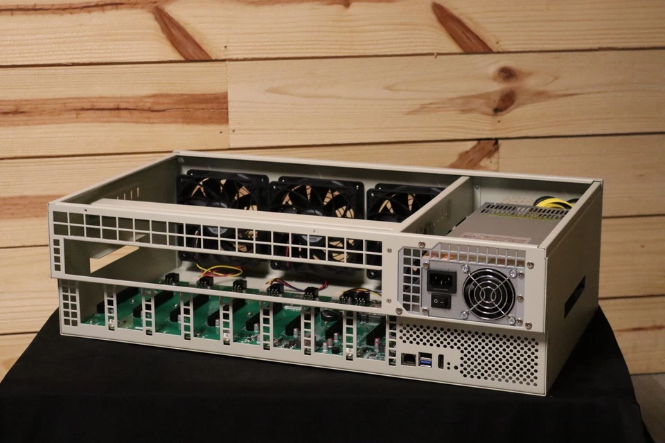 8 GPU Mining Server 32GB SSD, 8GB Ram, Intel G3930, 2500W PSU, Gigabit/USB/HDMI - Image 4 of 4