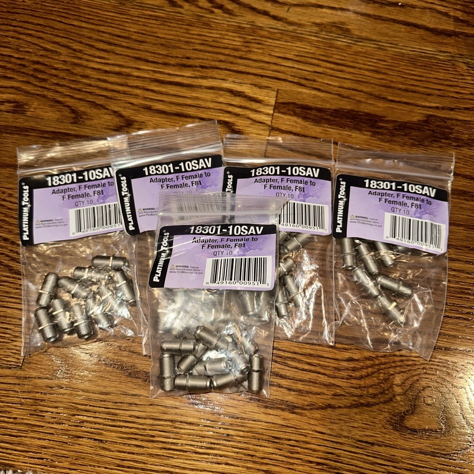 Platinum Tools 18301 F Adapter, Female to Female F81 10 Pack Sold Separate - Image 3 of 3