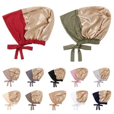 Women Satin Turban Hat Hijab Inner Muslim Under Scarf Chemo Cap Hair Loss Bonnet
